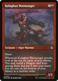 Kolaghan Warmonger (117) [March of the Machine: The Aftermath] etched - Deck Out Gaming