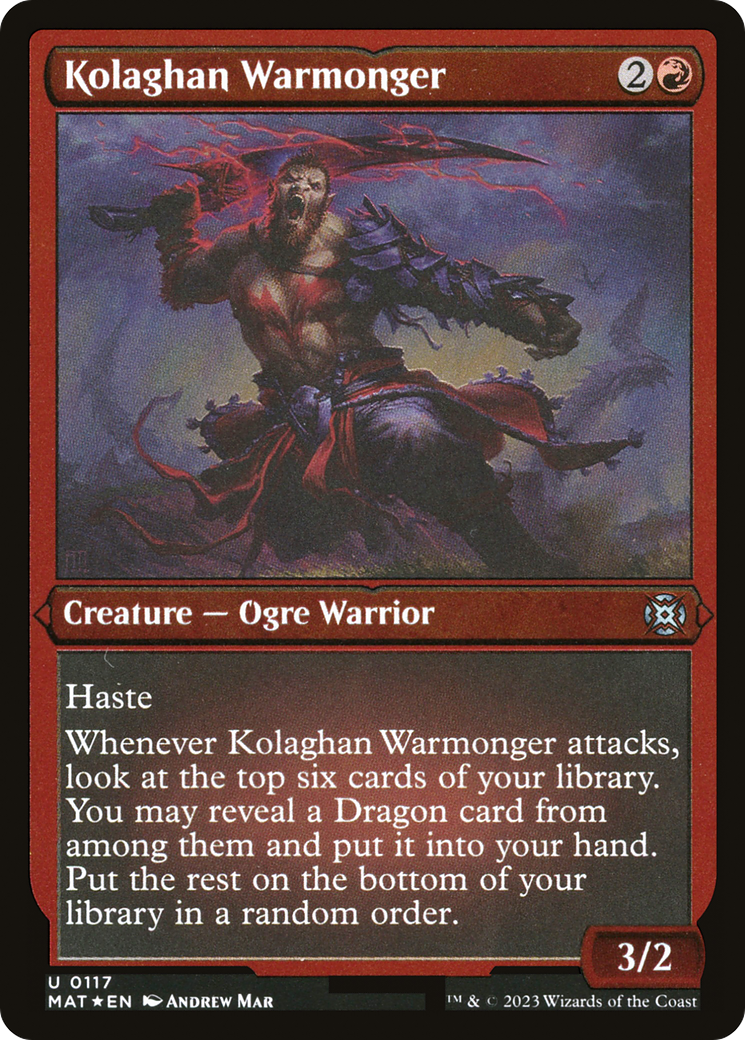Kolaghan Warmonger (117) [March of the Machine: The Aftermath] etched - Deck Out Gaming