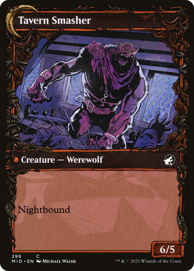 Tavern Ruffian // Tavern Smasher (296) [Innistrad: Midnight Hunt] foil - Deck Out Gaming