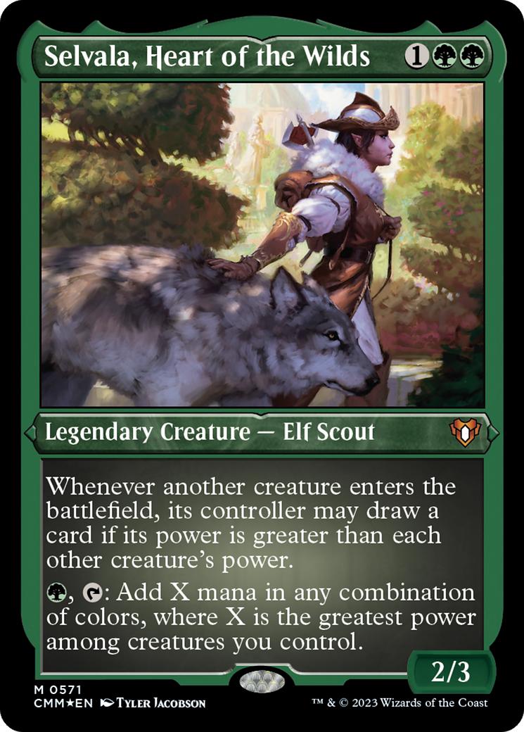 Selvala, Heart of the Wilds (571) [Commander Masters] etched - Deck Out Gaming