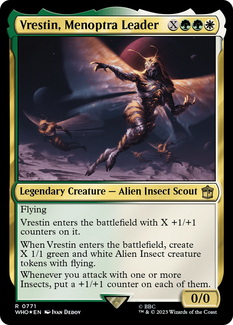 Vrestin, Menoptra Leader (Surge Foil) (771) [Doctor Who] foil - Deck Out Gaming