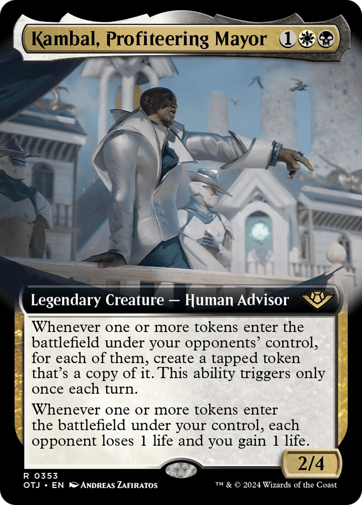 Kambal, Profiteering Mayor (Extended Art) (353) [Outlaws of Thunder Junction] foil - Deck Out Gaming