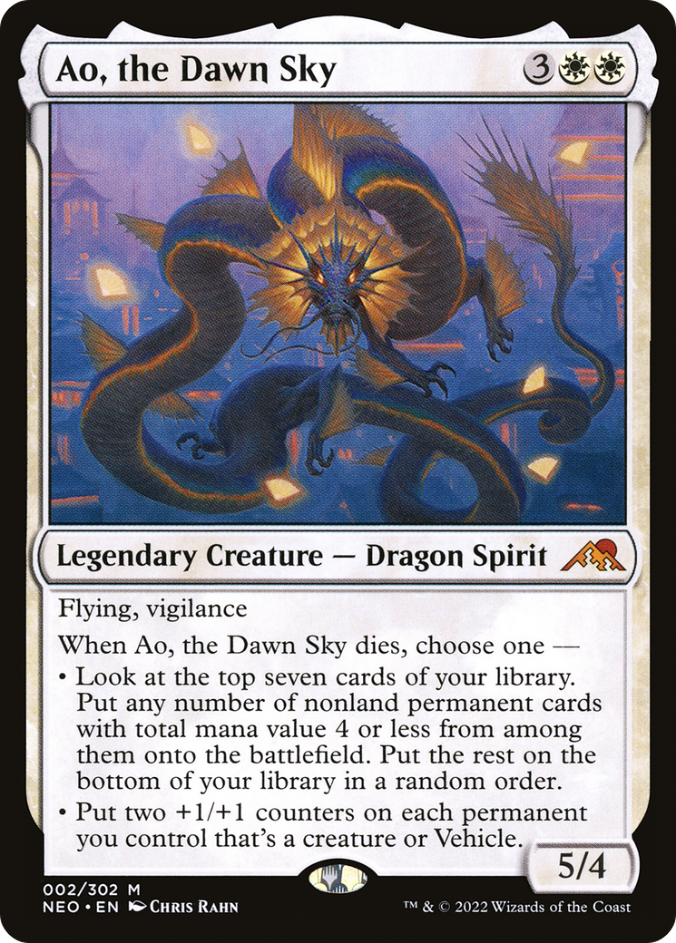 Ao, the Dawn Sky (2) [Kamigawa: Neon Dynasty] foil - Deck Out Gaming