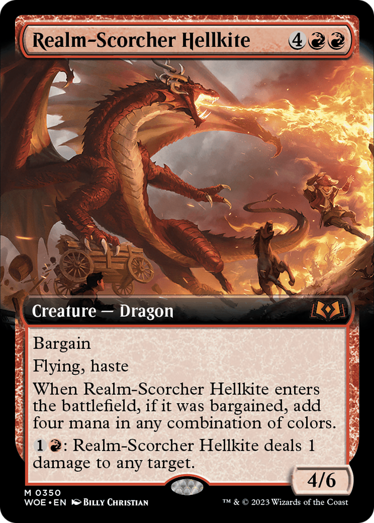 Realm-Scorcher Hellkite (Extended Art) (350) [Wilds of Eldraine] - Deck Out Gaming