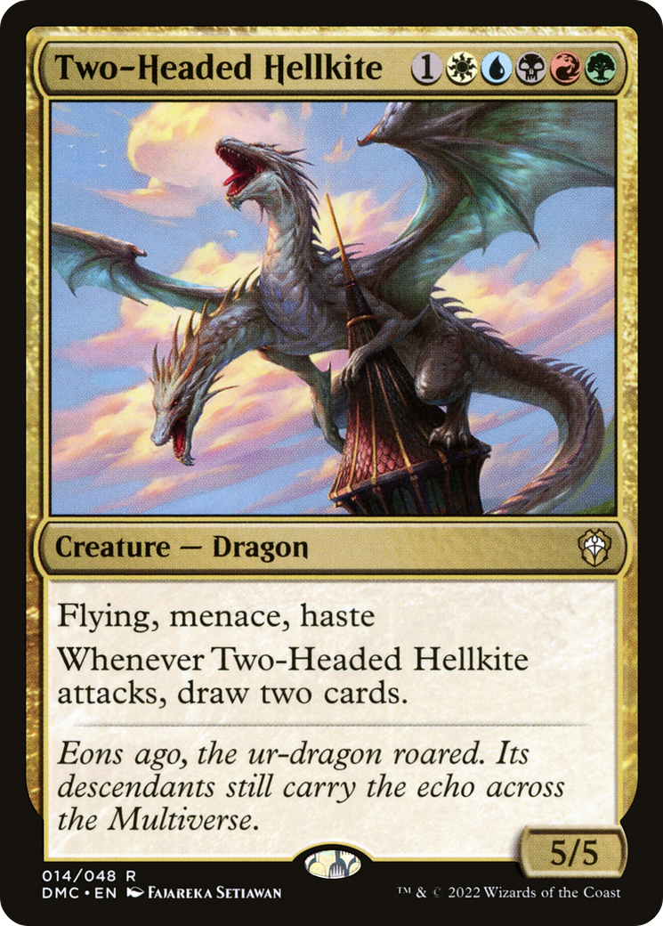 Two-Headed Hellkite (14) [Commander: Dominaria United] - Deck Out Gaming