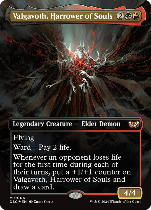 Valgavoth, Harrower of Souls (Borderless) (6) [Duskmourn: House of Horror Commander] - Deck Out Gaming
