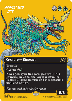 Agonasaur Rex (Borderless) (First-Place Foil) (542) [Aetherdrift] foil - Deck Out Gaming