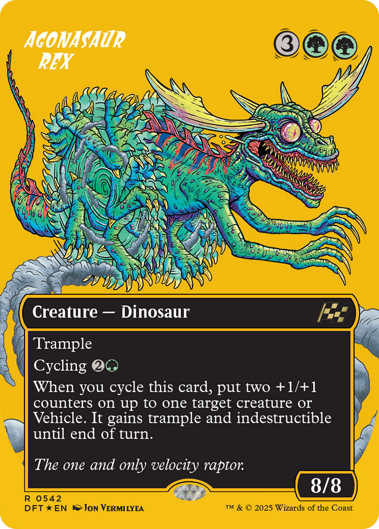 Agonasaur Rex (Borderless) (First-Place Foil) (542) [Aetherdrift] foil - Deck Out Gaming