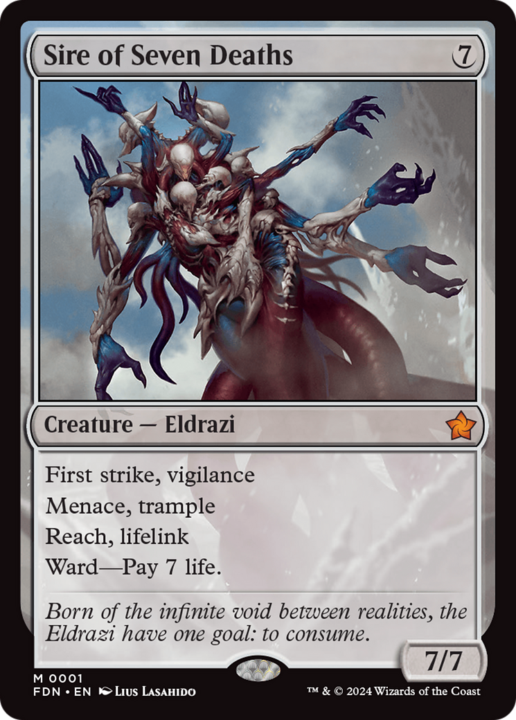 Sire of Seven Deaths (1) [Foundations] foil - Deck Out Gaming