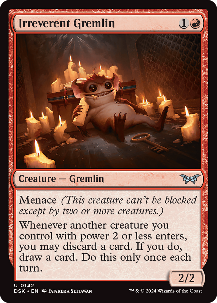 Irreverent Gremlin (142) [Duskmourn: House of Horror] - Deck Out Gaming