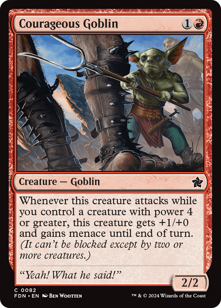 Courageous Goblin (82) [Foundations] foil - Deck Out Gaming