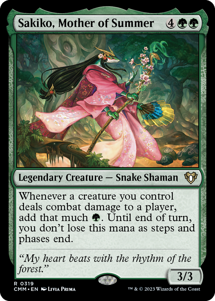 Sakiko, Mother of Summer (319) [Commander Masters] - Deck Out Gaming