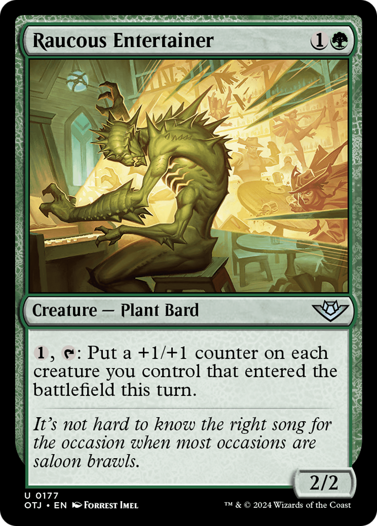 Raucous Entertainer (177) [Outlaws of Thunder Junction] foil - Deck Out Gaming