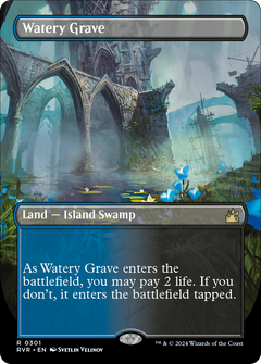 Watery Grave (Borderless) (301) [Ravnica Remastered] - Deck Out Gaming