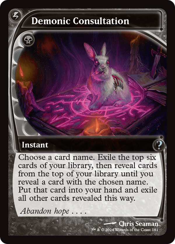 Demonic Consultation (Future Sight) (181) [Mystery Booster 2] - Deck Out Gaming