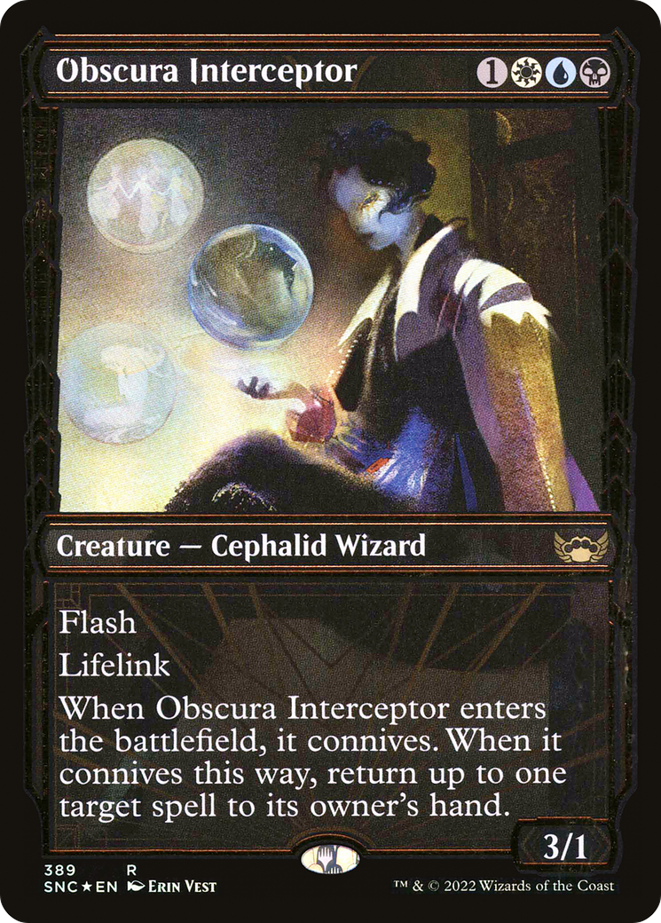 Obscura Interceptor (Gilded Foil) (389) [Streets of New Capenna] foil - Deck Out Gaming