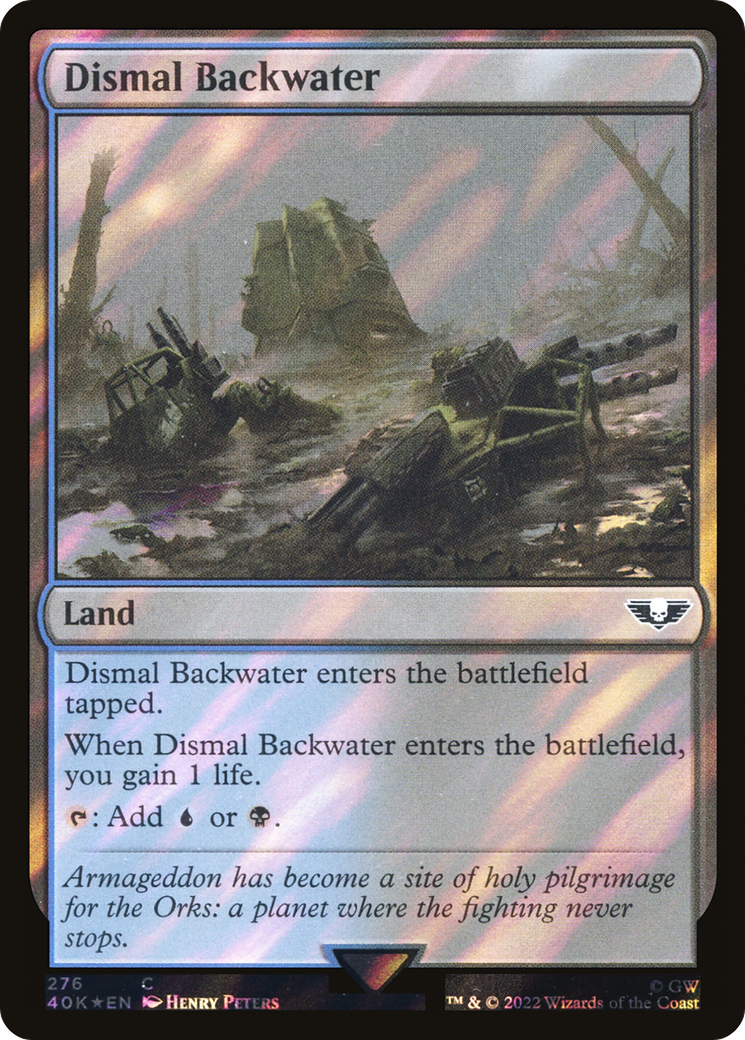 Dismal Backwater (Surge Foil) (276) [Warhammer 40,000 Commander] foil - Deck Out Gaming