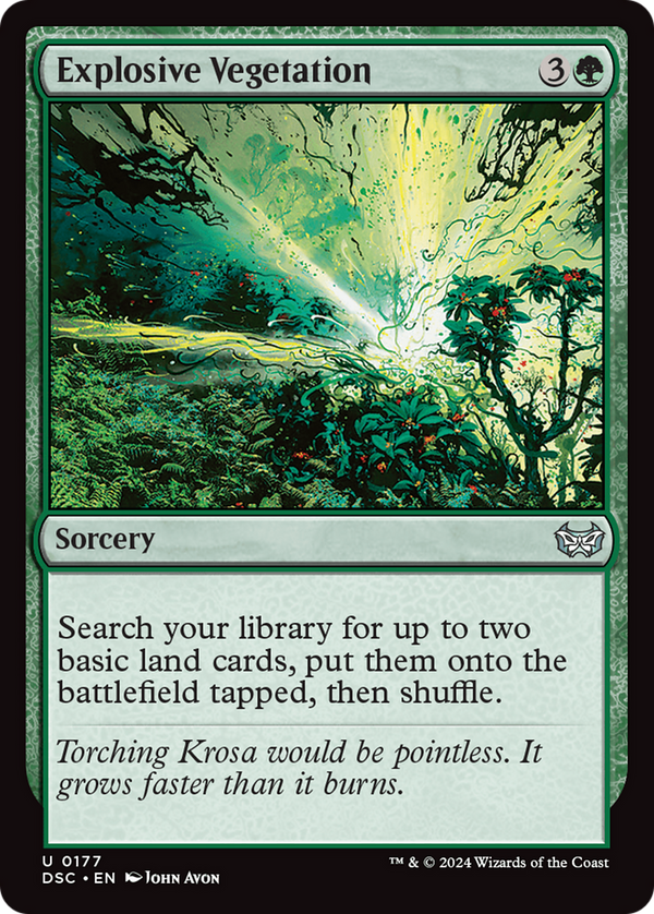 Explosive Vegetation (177) [Duskmourn: House of Horror Commander] - Deck Out Gaming