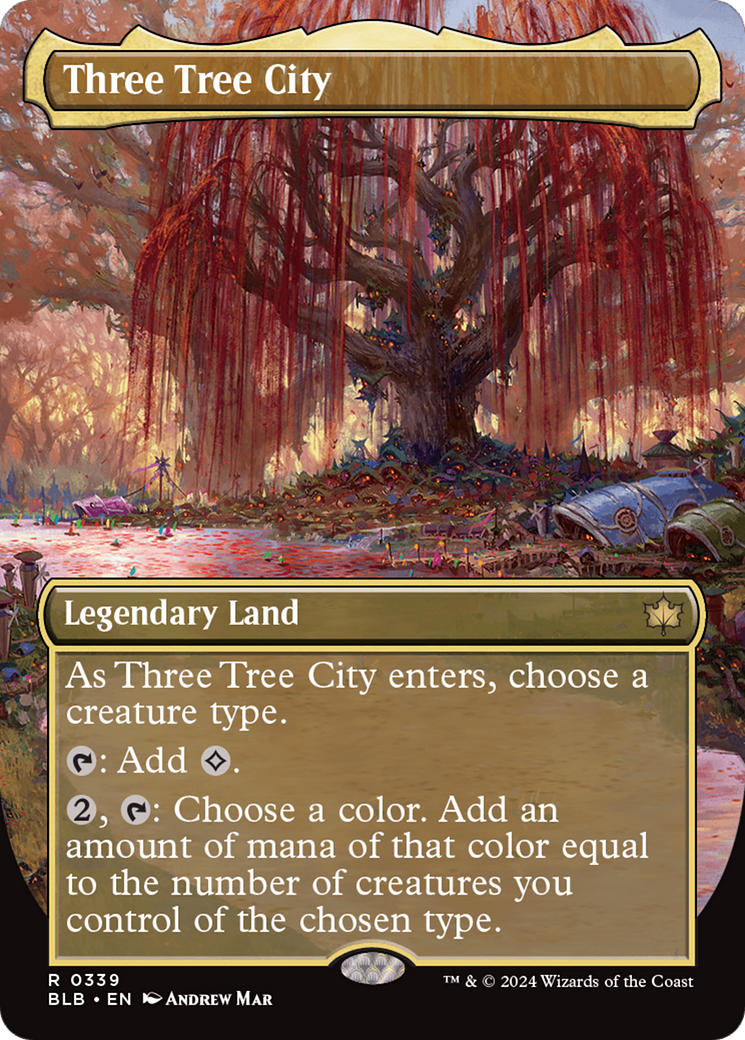 Three Tree City (Borderless) (0339) (339) [Bloomburrow] foil - Deck Out Gaming
