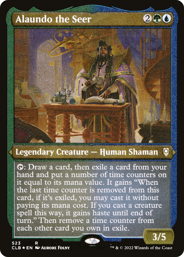 Alaundo the Seer (523) [Commander Legends: Battle for Baldur's Gate] etched - Deck Out Gaming