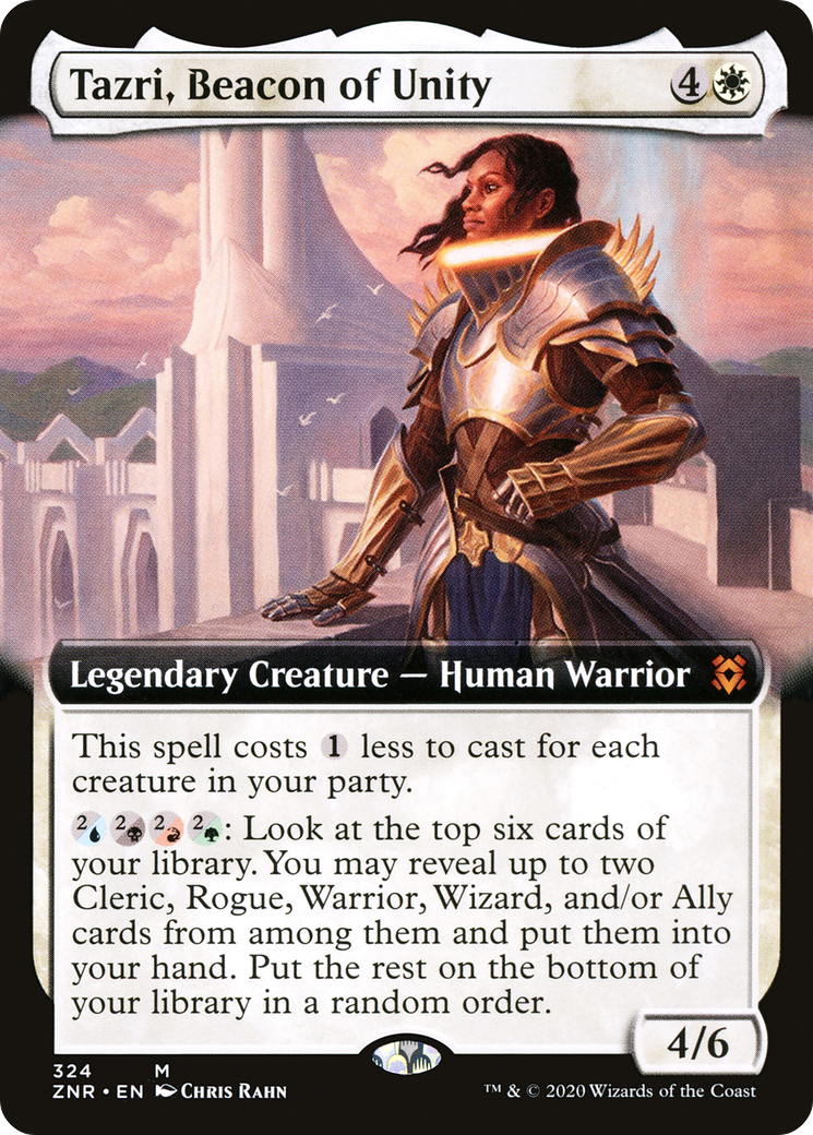 Tazri, Beacon of Unity (Extended Art) (324) [Zendikar Rising] - Deck Out Gaming
