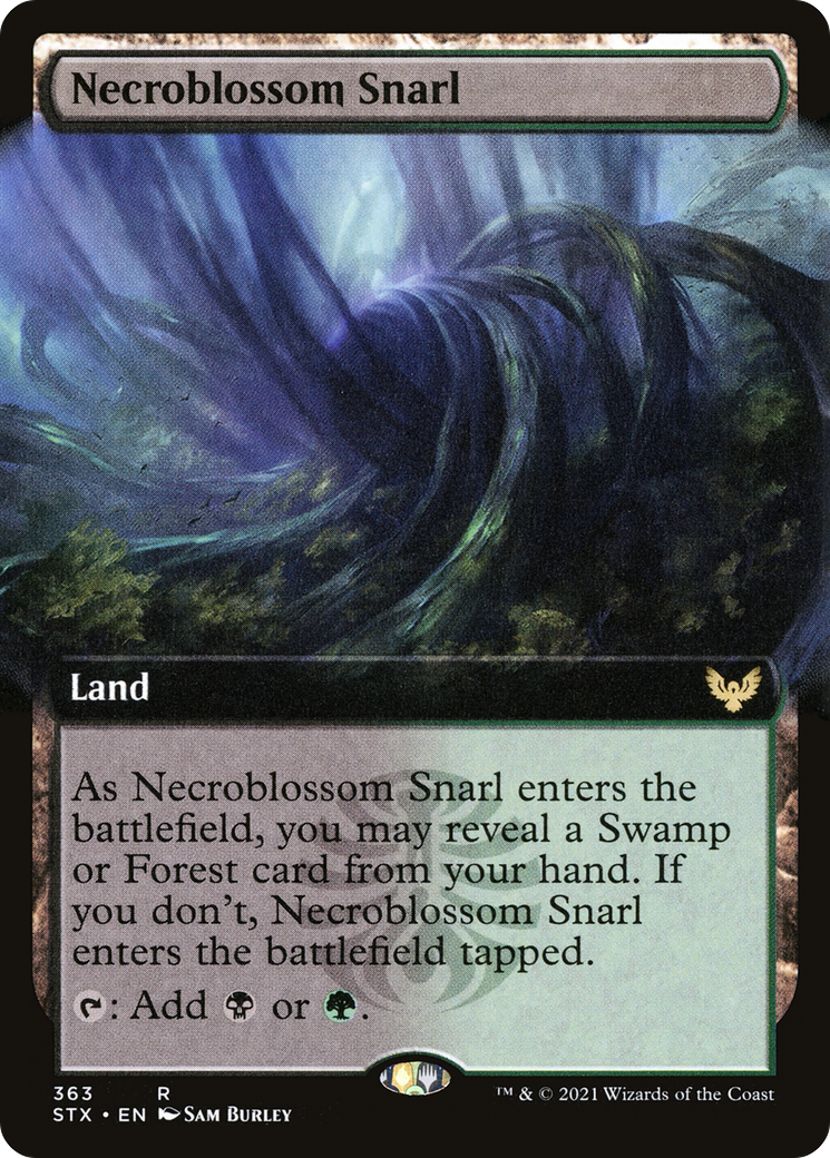 Necroblossom Snarl (Extended Art) (363) [Strixhaven: School of Mages] foil - Deck Out Gaming