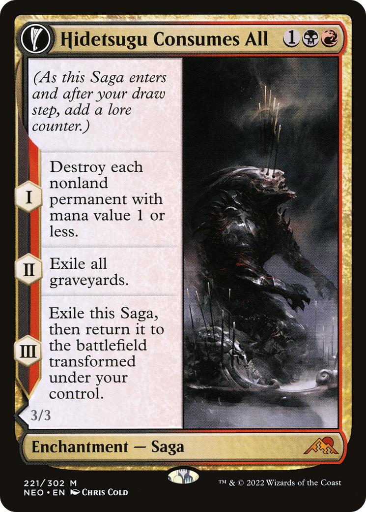 Hidetsugu Consumes All (221) [Kamigawa: Neon Dynasty] - Deck Out Gaming