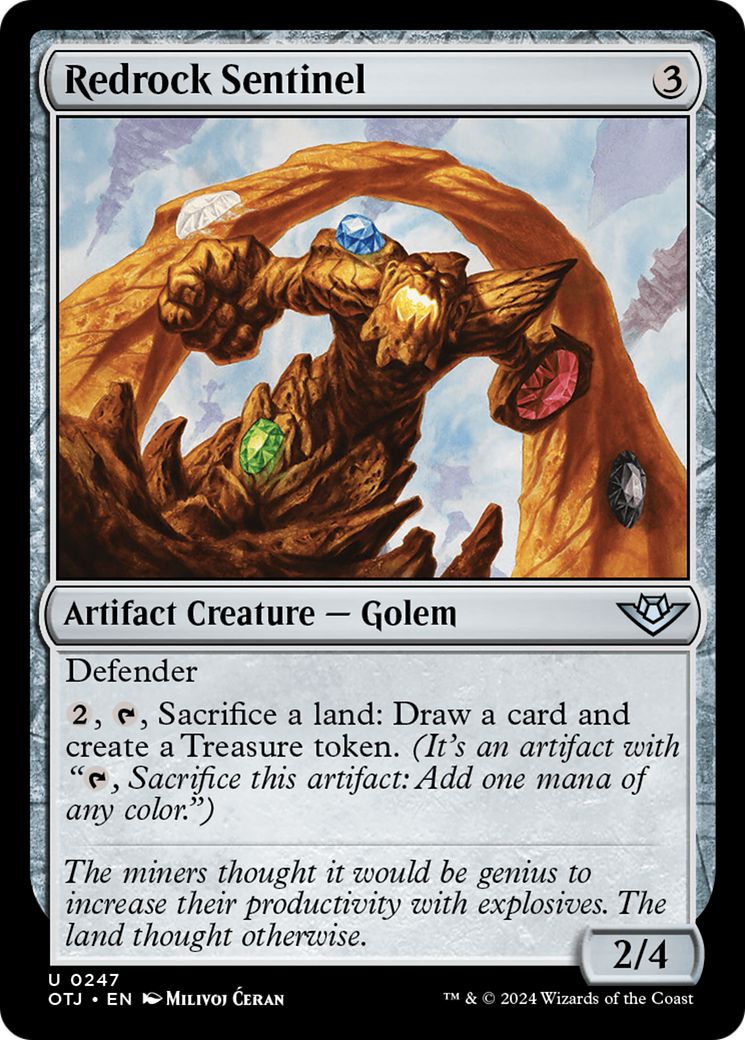 Redrock Sentinel (247) [Outlaws of Thunder Junction] foil - Deck Out Gaming
