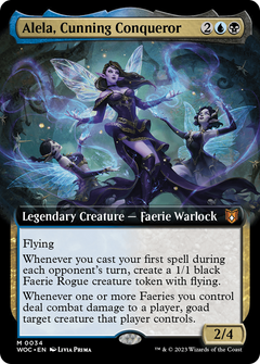 Alela, Cunning Conqueror (Extended Art) (34) [Wilds of Eldraine Commander] foil - Deck Out Gaming