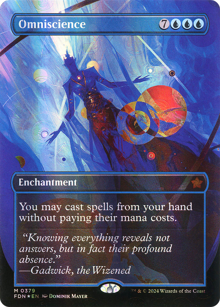 Omniscience (Borderless) (Mana Foil) (379) [Foundations] foil - Deck Out Gaming