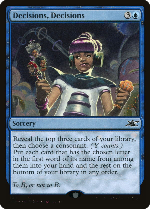 Decisions, Decisions (Galaxy Foil) (330) [Unfinity] foil - Deck Out Gaming