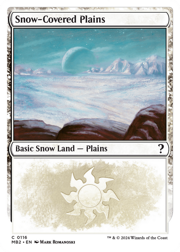 Snow-Covered Plains (White Border) (116) [Mystery Booster 2] - Deck Out Gaming