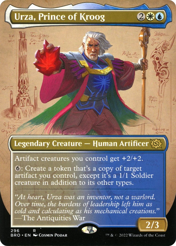Urza, Prince of Kroog (Borderless) (296) [The Brothers' War] foil - Deck Out Gaming