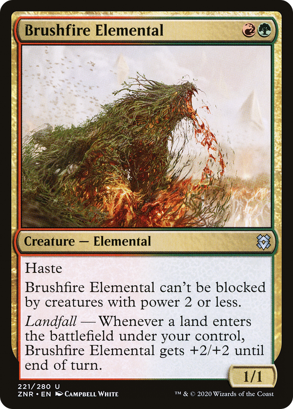 Brushfire Elemental (221) [Zendikar Rising] foil - Deck Out Gaming
