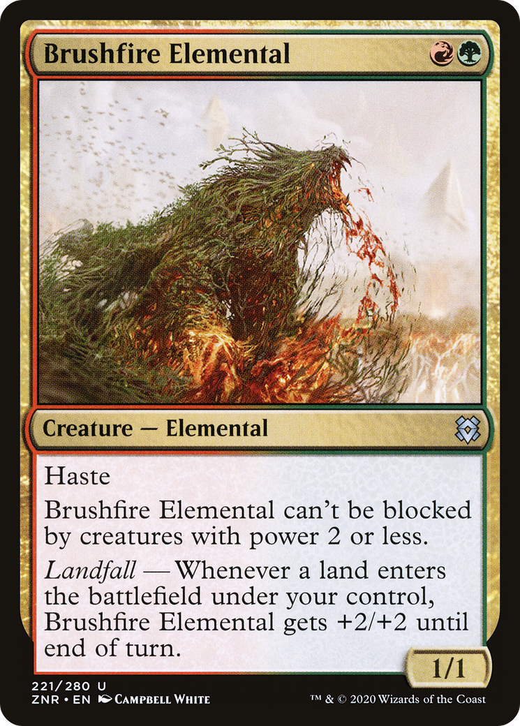 Brushfire Elemental (221) [Zendikar Rising] foil - Deck Out Gaming
