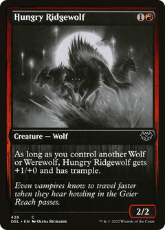 Hungry Ridgewolf (428) [Innistrad: Double Feature] foil - Deck Out Gaming