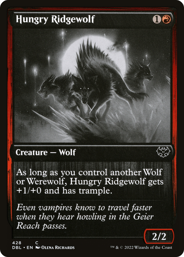Hungry Ridgewolf (428) [Innistrad: Double Feature] foil - Deck Out Gaming