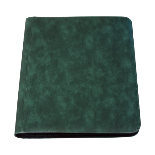 9-Pocket Zippered Toploader Binder - 252 Card Slots - Green - Deck Out Gaming