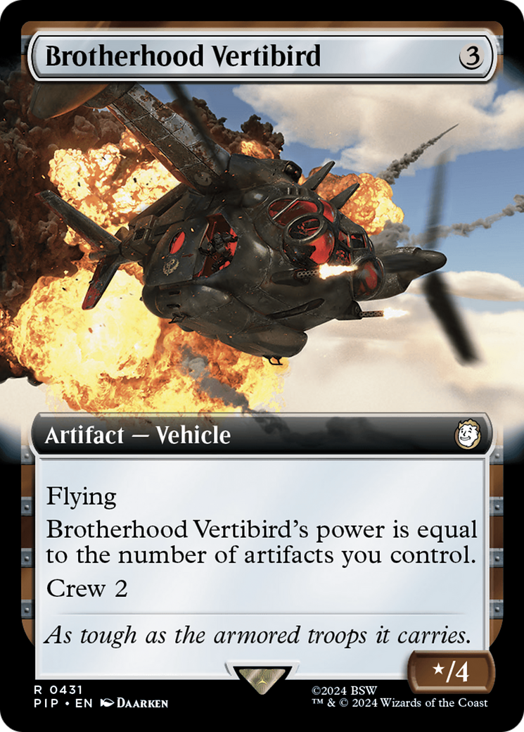 Brotherhood Vertibird (Extended Art) (431) [Fallout] foil - Deck Out Gaming
