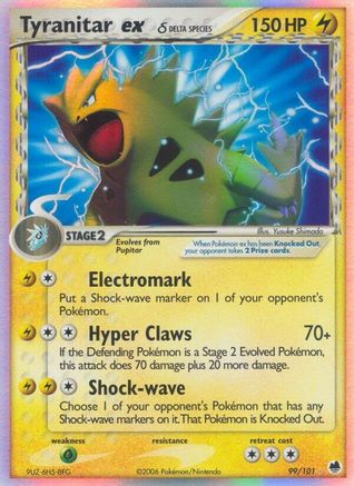 Tyranitar ex (Delta Species) (99) [Dragon Frontiers] Holofoil - Deck Out Gaming