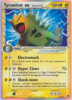 Tyranitar ex (Delta Species) (99) [Dragon Frontiers] Holofoil - Deck Out Gaming