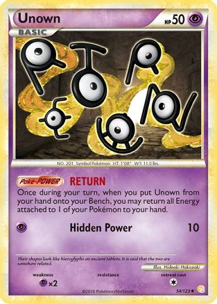 Unown (54) (54) [HeartGold SoulSilver] Reverse Holofoil - Deck Out Gaming
