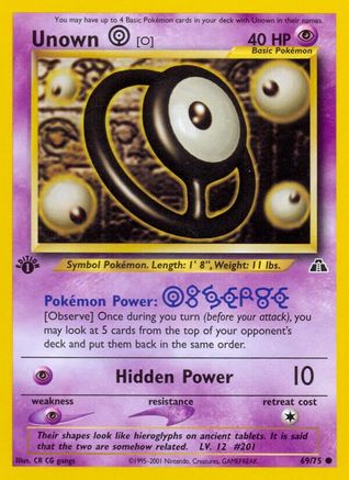 Unown [O] (69) [Neo Discovery] 1st Edition - Deck Out Gaming