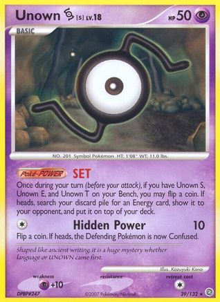 Unown [S] (39) [Secret Wonders] Reverse Holofoil - Deck Out Gaming