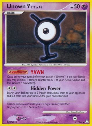 Unown (Y) () [Legends Awakened] Reverse Holofoil - Deck Out Gaming