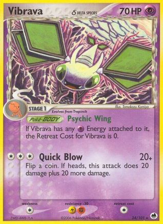 Vibrava - 024/101 (Delta Species) (24) [Dragon Frontiers] Reverse Holofoil - Deck Out Gaming