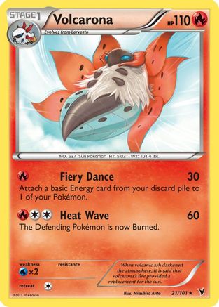 Volcarona (21) [Noble Victories] Reverse Holofoil - Deck Out Gaming