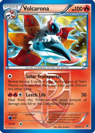 Volcarona (Team Plasma) (13) [Plasma Blast] Reverse Holofoil - Deck Out Gaming