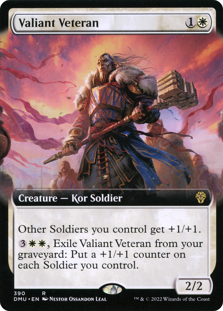 Valiant Veteran (Extended Art) (390) [Dominaria United] - Deck Out Gaming