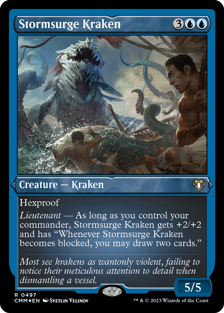 Stormsurge Kraken (497) [Commander Masters] etched - Deck Out Gaming